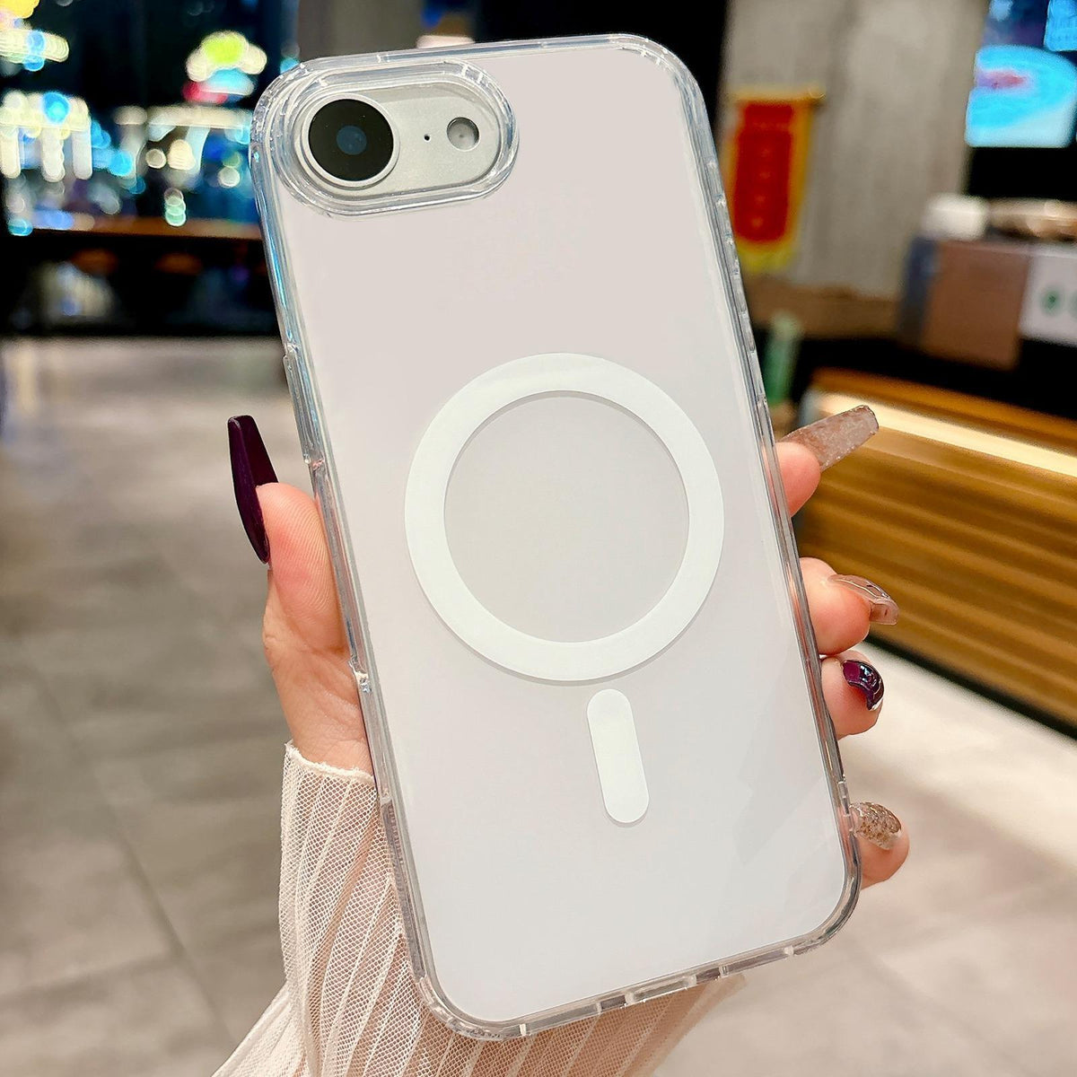 For iPhone 17e Acrylic MagSafe Phone Case - Silver - EDA008718427B