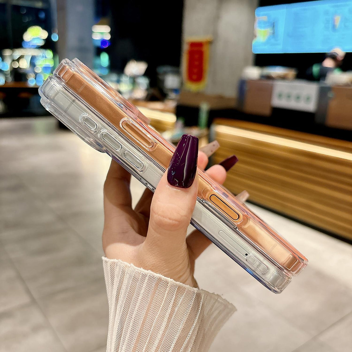 For iPhone 16e Acrylic MagSafe Phone Case - Orange - EDA008718426A