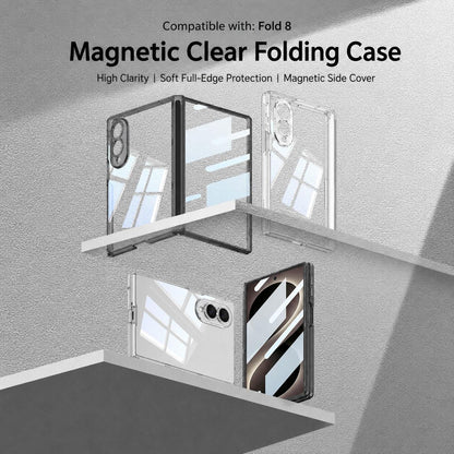 For Galaxy Z Fold8 5G GKK Integrated Magnetic Folding Transparent Phone Case(Transparent)