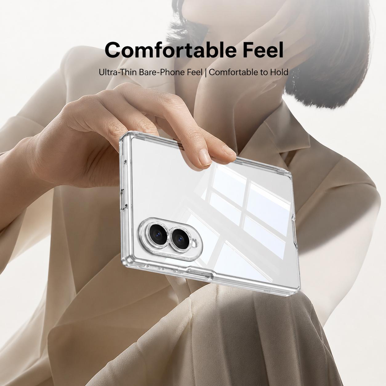 For Galaxy Z Fold8 5G GKK Integrated Magnetic Folding Transparent Phone Case(Transparent)