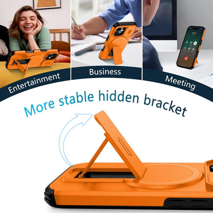 For iPhone 18 Sliding Camshield MagSafe Holder Phone Case - Orange - EDA008742325A