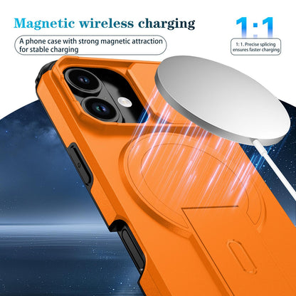 For iPhone 18 Sliding Camshield MagSafe Holder Phone Case - Orange - EDA008742325A