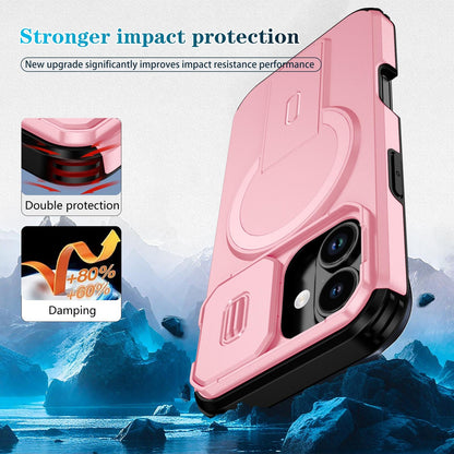 For iPhone 18 Sliding Camshield MagSafe Holder Phone Case - Pink - EDA008742325B