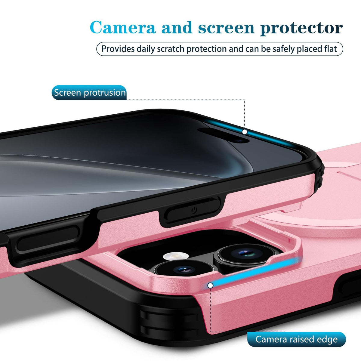 For iPhone 18 Sliding Camshield MagSafe Holder Phone Case - Pink - EDA008742325B