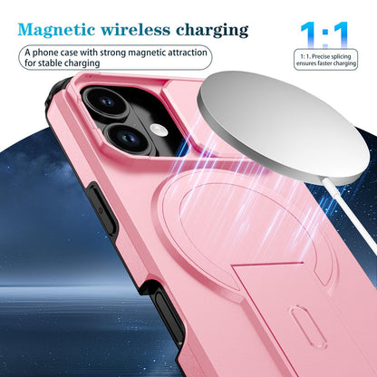 For iPhone 18 Sliding Camshield MagSafe Holder Phone Case - Pink - EDA008742325B