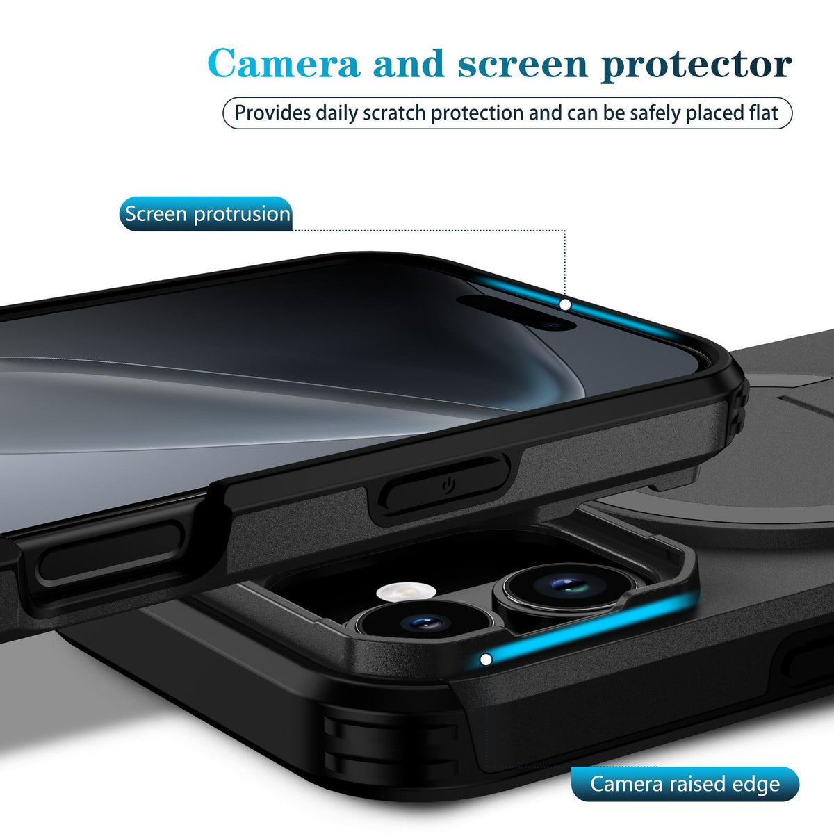 For iPhone 18 Sliding Camshield MagSafe Holder Phone Case - Black - EDA008742325C