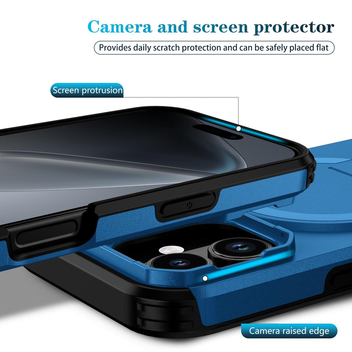 For iPhone 18 Sliding Camshield MagSafe Holder Phone Case - Blue - EDA008742325E