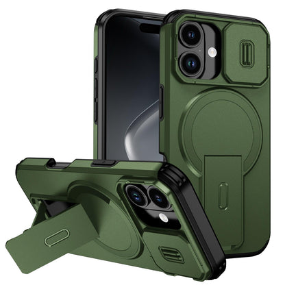 For iPhone 18 Sliding Camshield MagSafe Holder Phone Case - Green - EDA008742325F