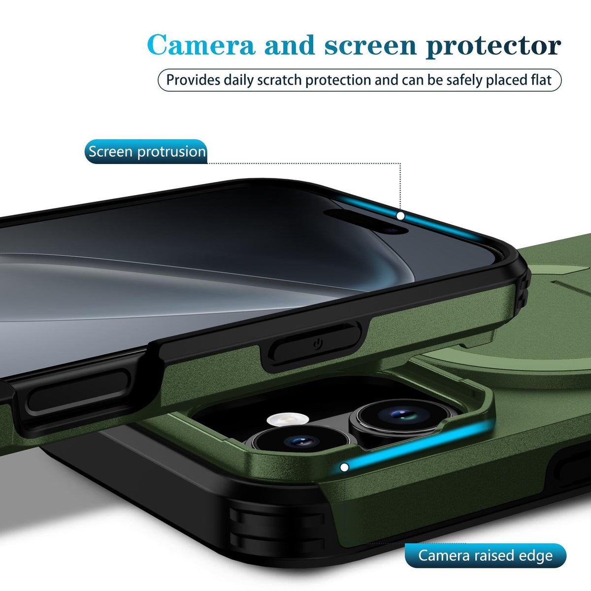 For iPhone 18 Sliding Camshield MagSafe Holder Phone Case - Green - EDA008742325F
