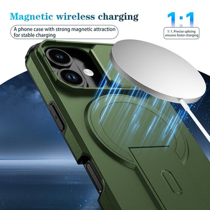 For iPhone 18 Sliding Camshield MagSafe Holder Phone Case - Green - EDA008742325F