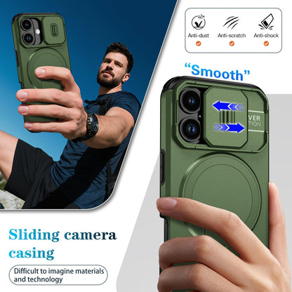 For iPhone 18 Sliding Camshield MagSafe Holder Phone Case - Green - EDA008742325F