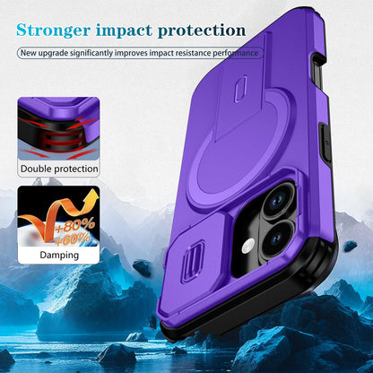 For iPhone 18 Sliding Camshield MagSafe Holder Phone Case - Purple - EDA008742325G