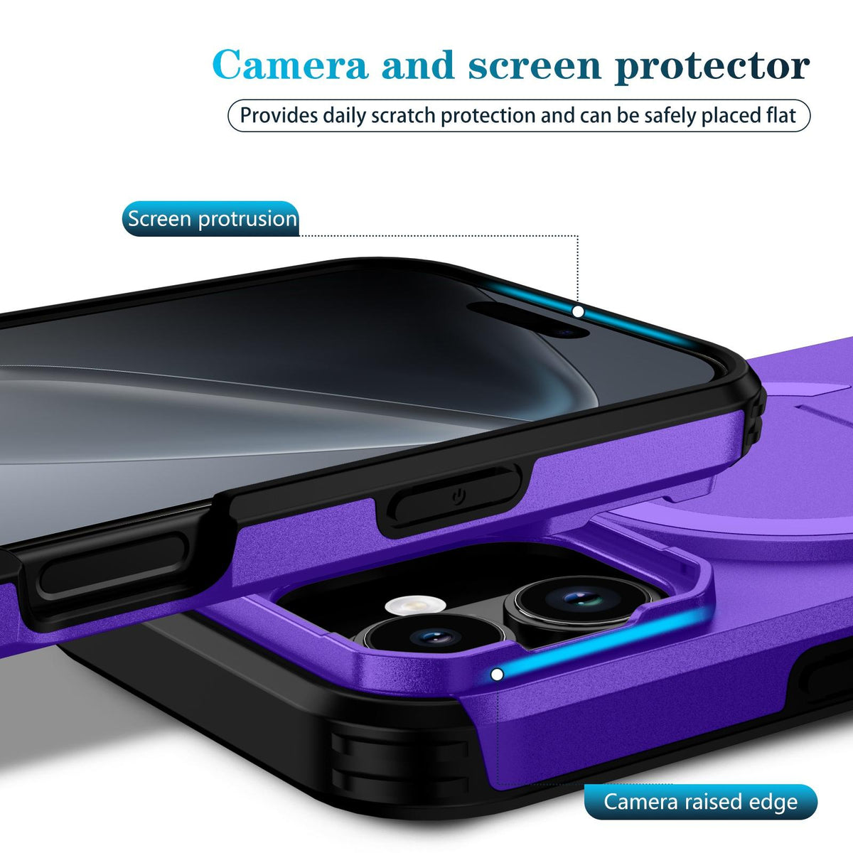 For iPhone 18 Sliding Camshield MagSafe Holder Phone Case - Purple - EDA008742325G