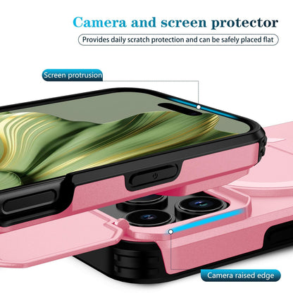 For iPhone 18 Pro Sliding Camshield MagSafe Holder Phone Case - Pink - EDA008742326B
