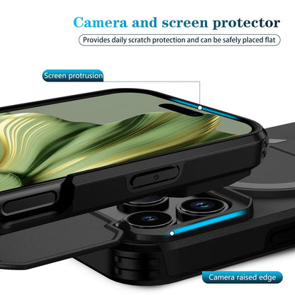 For iPhone 18 Pro Sliding Camshield MagSafe Holder Phone Case - Black - EDA008742326C