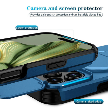 For iPhone 18 Pro Max Sliding Camshield MagSafe Holder Phone Case - Blue - EDA008742327E