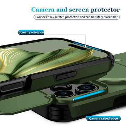 For iPhone 18 Pro Max Sliding Camshield MagSafe Holder Phone Case - Green - EDA008742327F