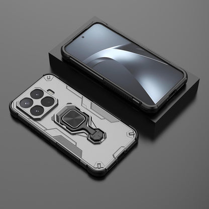 For Xiaomi 17T Pro 5G Metal Kickstand TPU Hybrid PC Phone Case - Grey - EDA008746707B