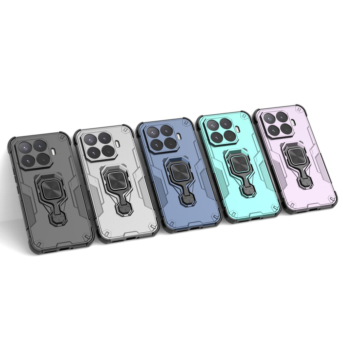 For Xiaomi 17T Pro 5G Metal Kickstand TPU Hybrid PC Phone Case - Grey - EDA008746707B