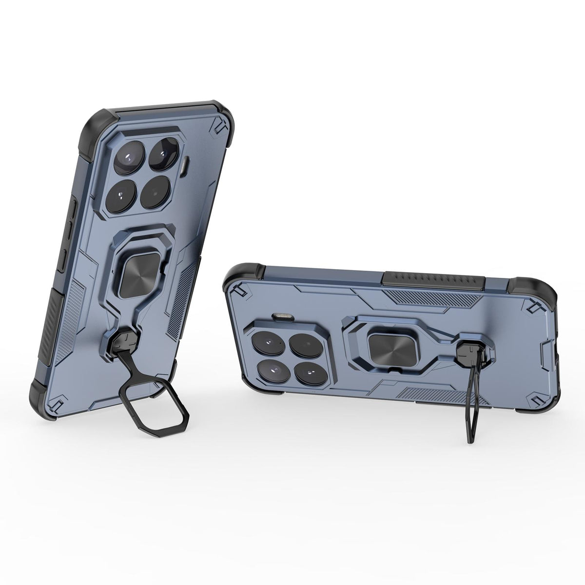 For Xiaomi 17T Pro 5G Metal Kickstand TPU Hybrid PC Phone Case - Blue - EDA008746707C