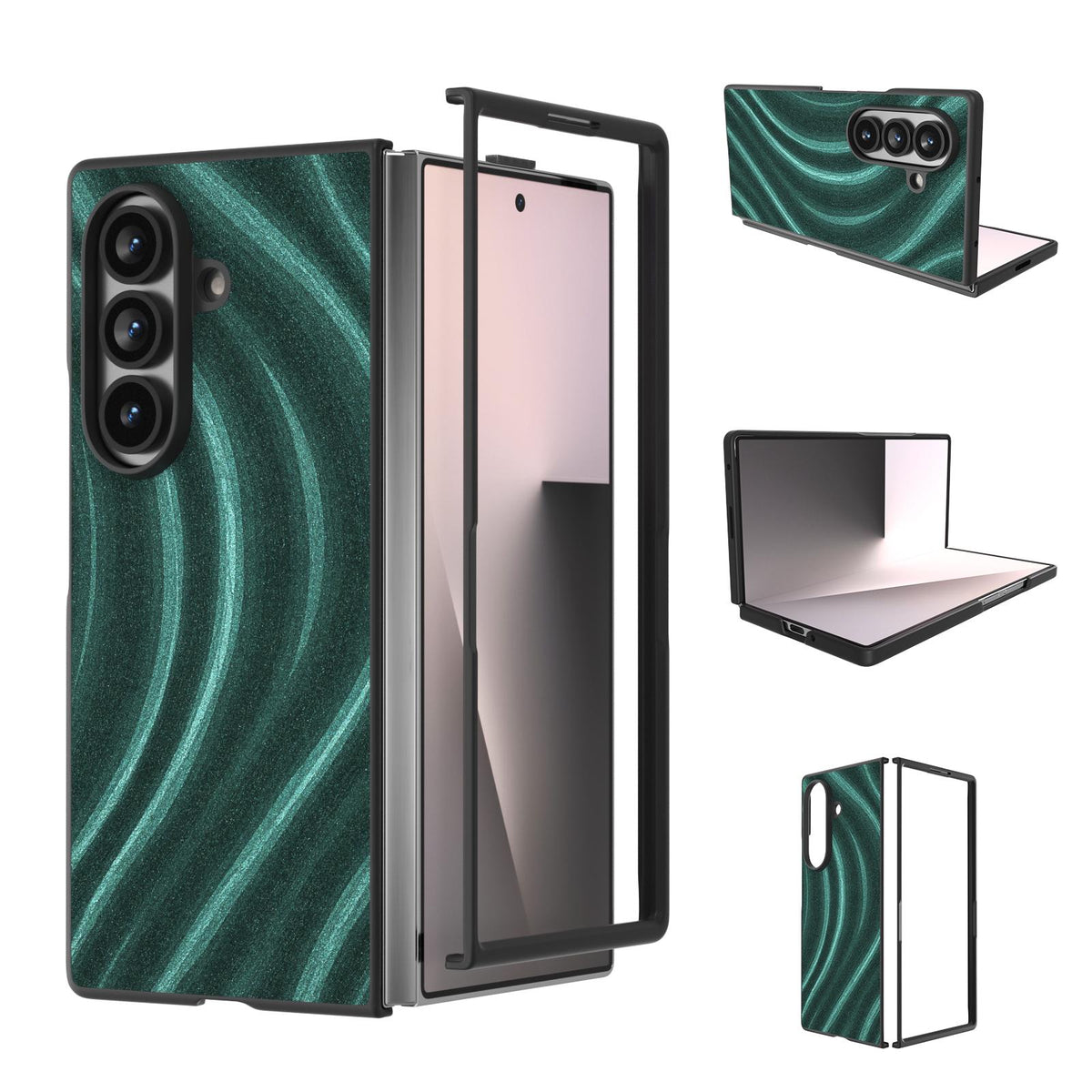 For Galaxy Z Fold8 Ultra 5G Galactic Pattern Protective Phone Case - Green - EDA008751302C