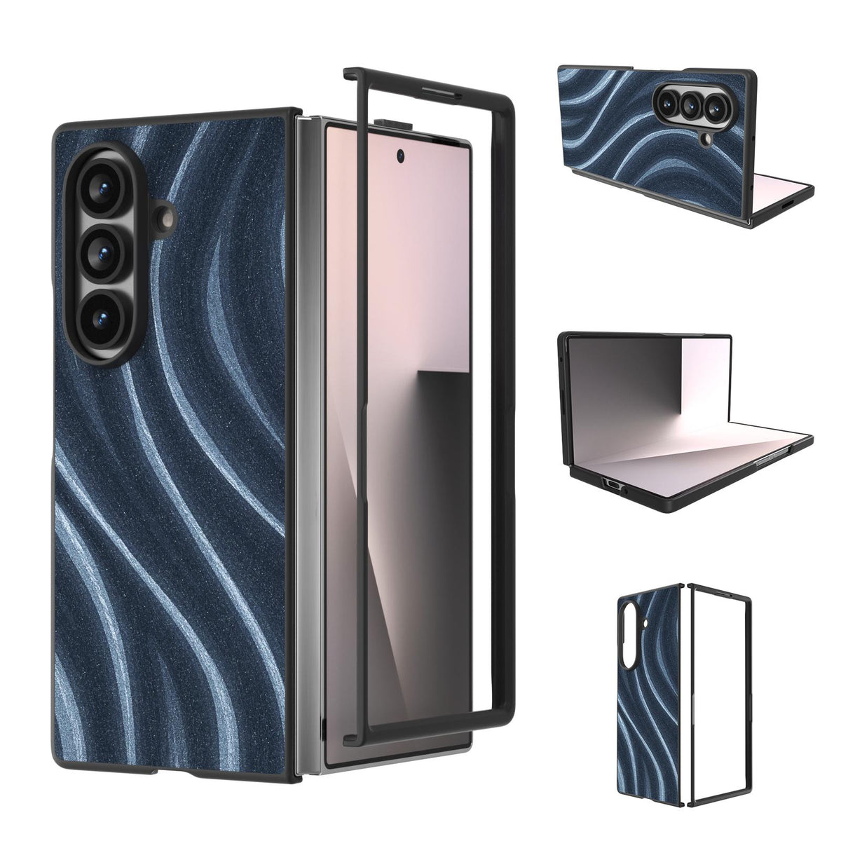 For Galaxy Z Fold8 Ultra 5G Galactic Pattern Protective Phone Case - Blue - EDA008751302D