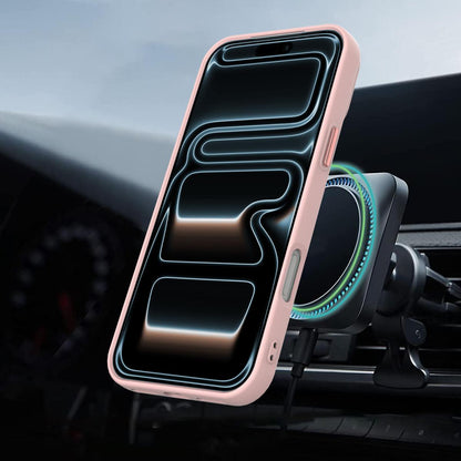 For iPhone 18 Pro Gen1.5 Pivot Ring Holder TPU Hybrid PC Phone Case(Pink)