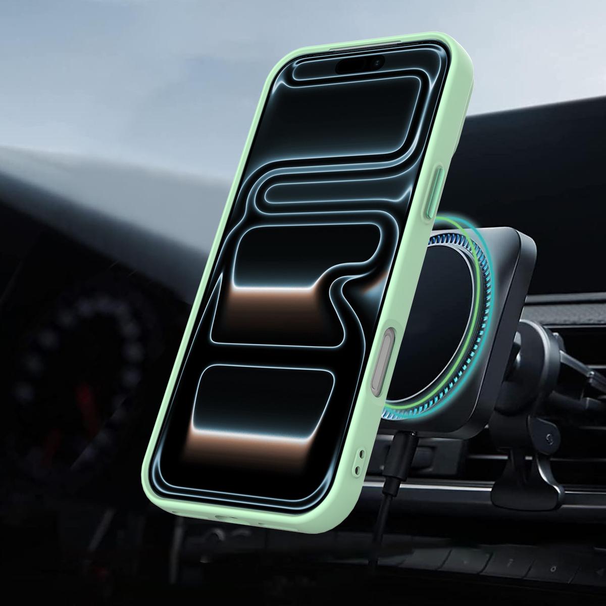 For iPhone 18 Pro Gen1.5 Pivot Ring Holder TPU Hybrid PC Phone Case(Green)