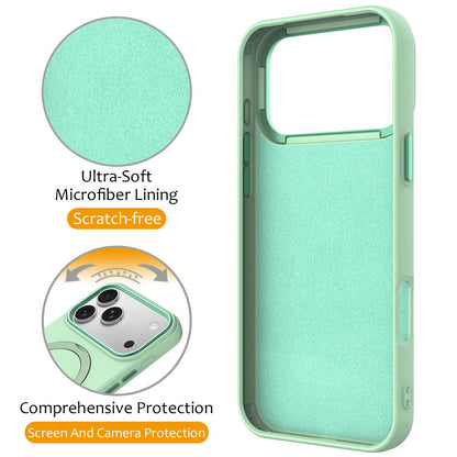 For iPhone 18 Pro Max Gen1.5 Pivot Ring Holder TPU Hybrid PC Phone Case(Green)