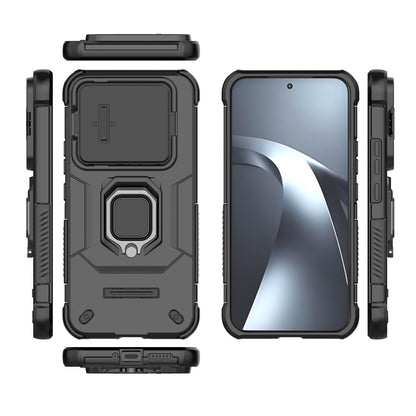 For Xiaomi 17T Pro 5G Sliding Camshield TPU + PC Shockproof Phone Case with Holder(Black)