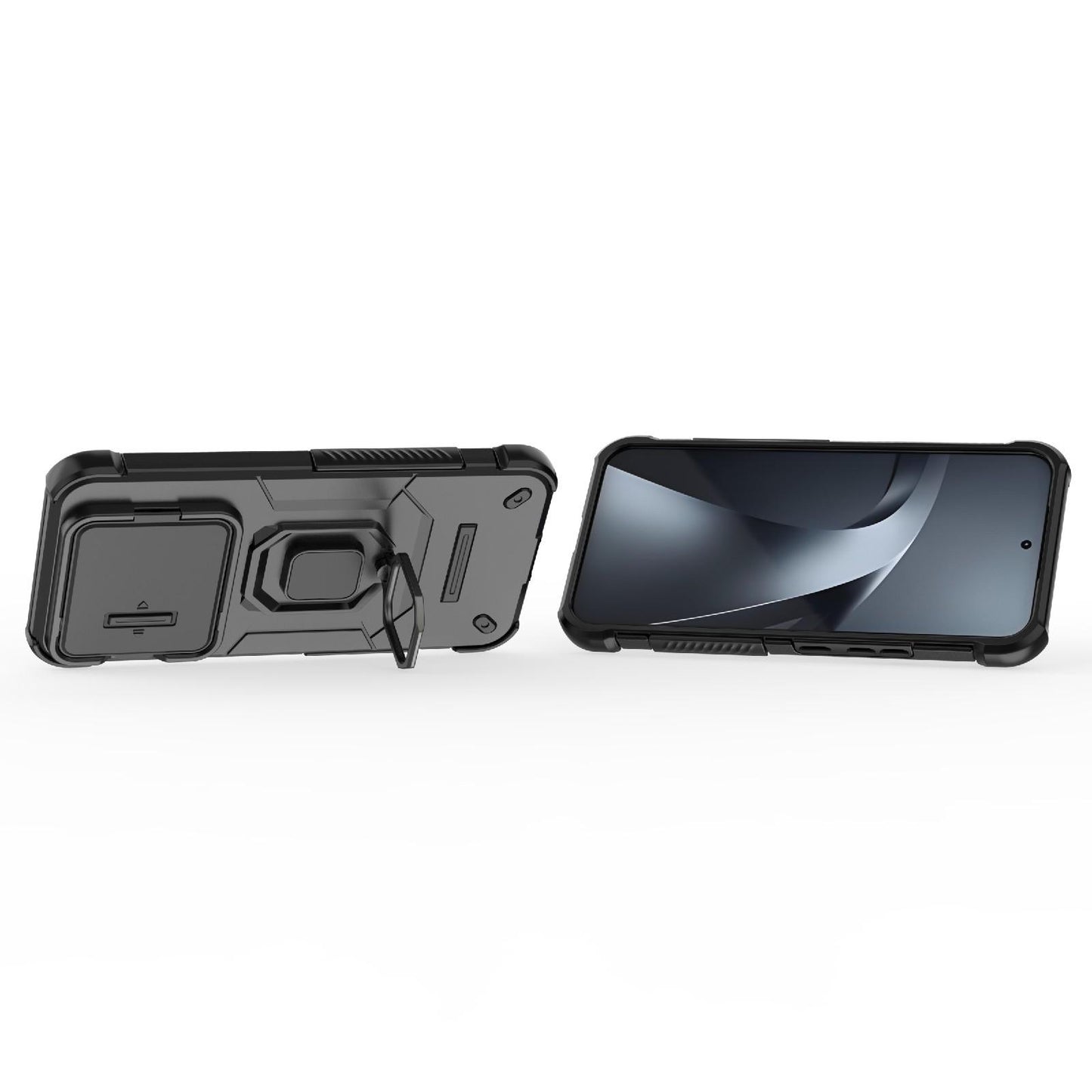 For Xiaomi 17T Pro 5G Sliding Camshield TPU + PC Shockproof Phone Case with Holder(Black)