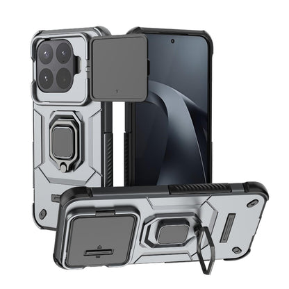 For Xiaomi 17T Pro 5G Sliding Camshield TPU + PC Shockproof Phone Case with Holder(Grey)