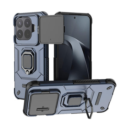 For Xiaomi 17T Pro 5G Sliding Camshield TPU + PC Shockproof Phone Case with Holder(Blue)