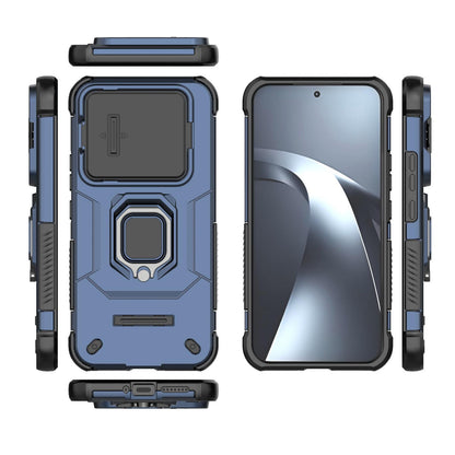 For Xiaomi 17T Pro 5G Sliding Camshield TPU + PC Shockproof Phone Case with Holder(Blue)