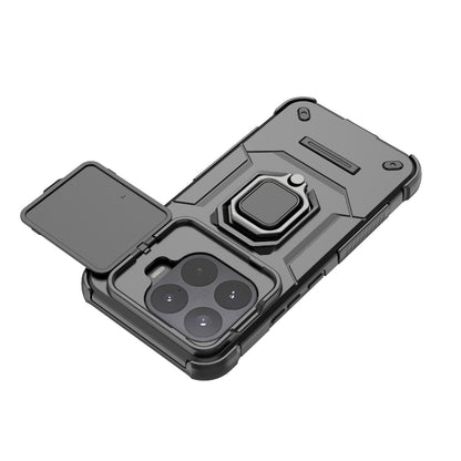 For Xiaomi 17T Pro 5G Sliding Camshield TPU + PC Shockproof Phone Case with Holder(Blue)