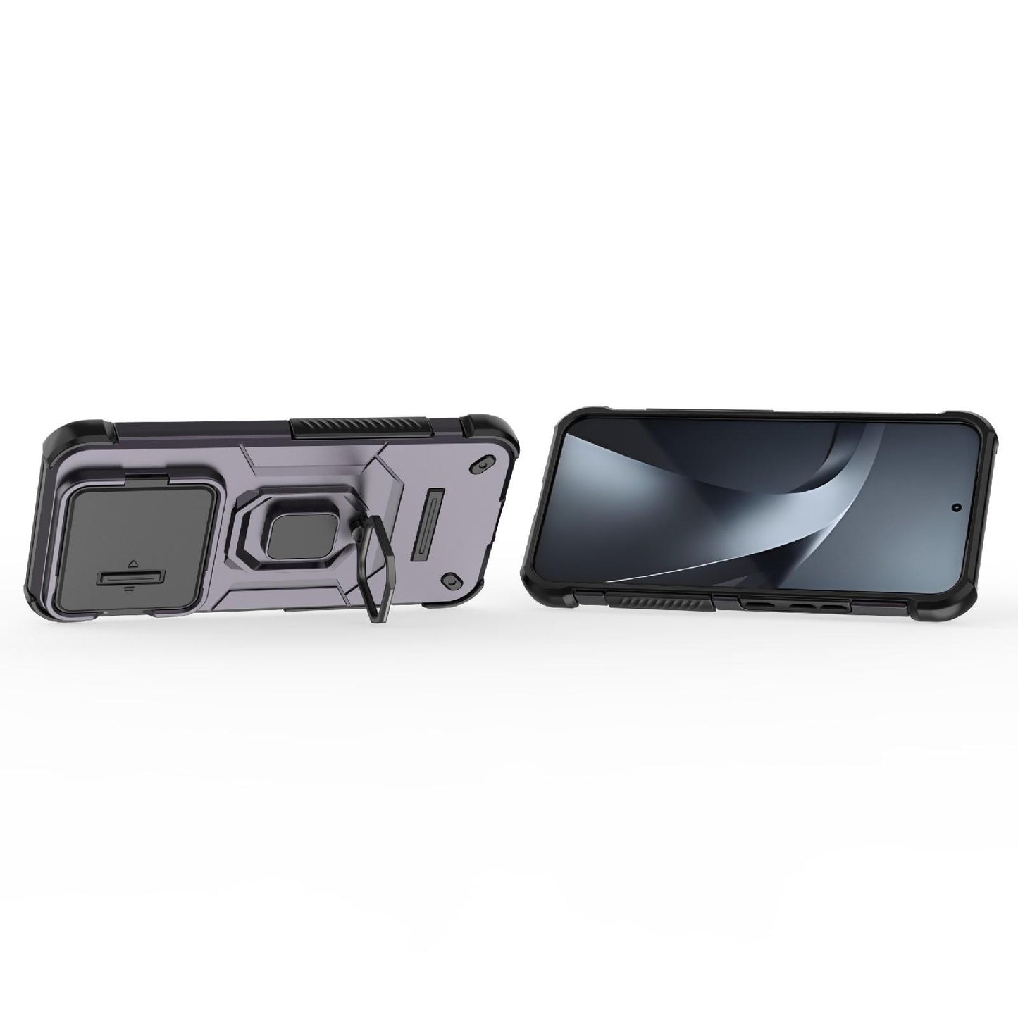 For Xiaomi 17T Pro 5G Sliding Camshield TPU + PC Shockproof Phone Case with Holder(Purple)