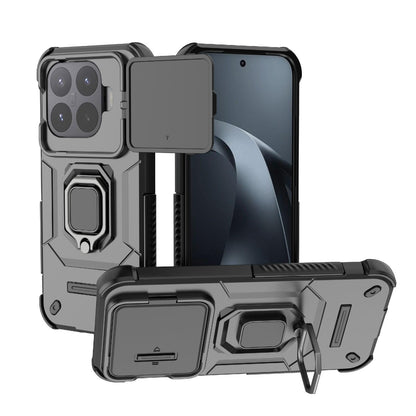 For Xiaomi 17T 5G Sliding Camshield TPU + PC Shockproof Phone Case with Holder(Black)