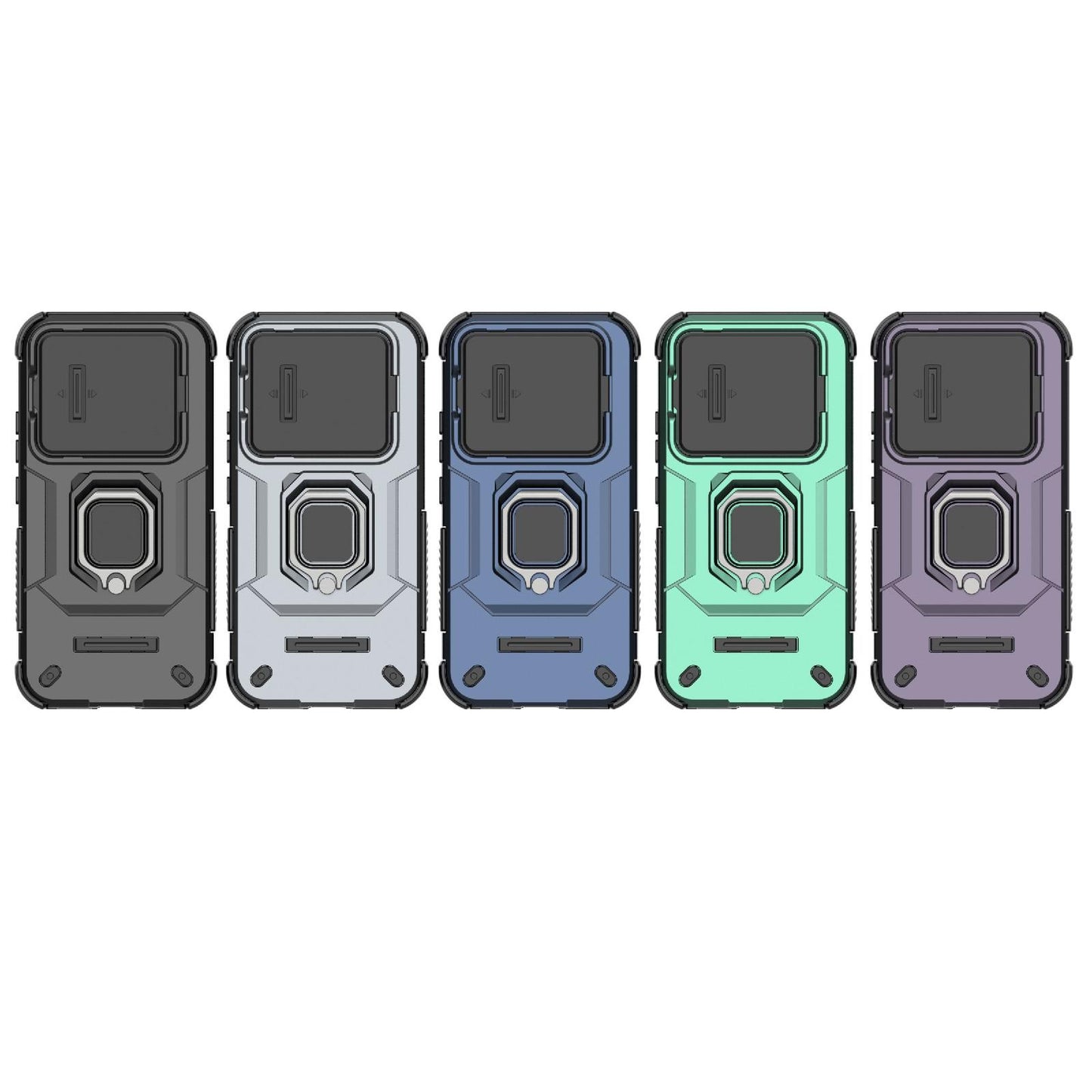 For Xiaomi 17T 5G Sliding Camshield TPU + PC Shockproof Phone Case with Holder(Grey)
