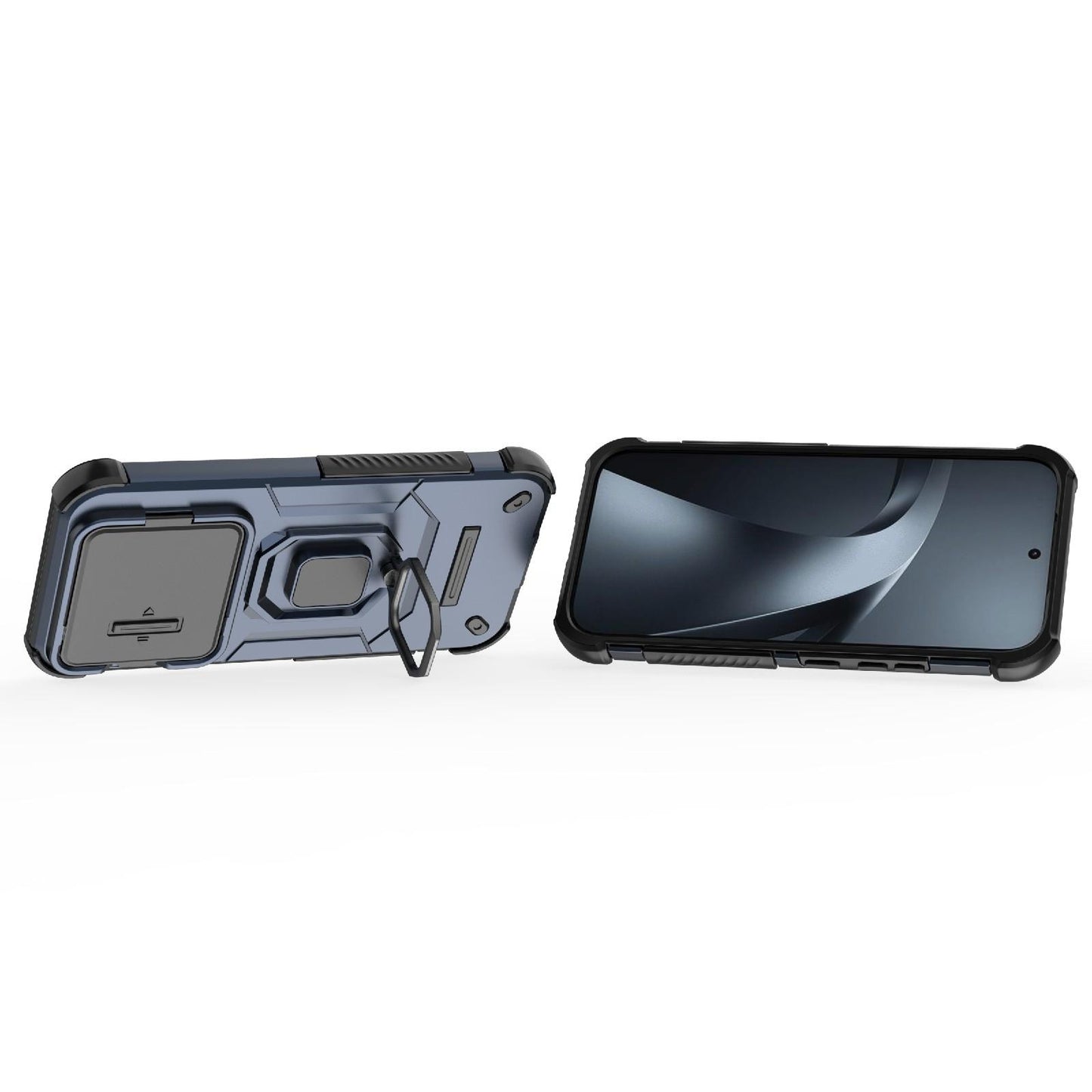 For Xiaomi 17T 5G Sliding Camshield TPU + PC Shockproof Phone Case with Holder(Blue)