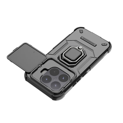 For Xiaomi 17T 5G Sliding Camshield TPU + PC Shockproof Phone Case with Holder(Green)