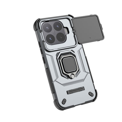 For Xiaomi 17T 5G Sliding Camshield TPU + PC Shockproof Phone Case with Holder(Green)