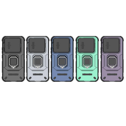 For Xiaomi 17T 5G Sliding Camshield TPU + PC Shockproof Phone Case with Holder(Green)