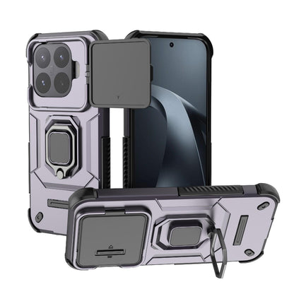 For Xiaomi 17T 5G Sliding Camshield TPU + PC Shockproof Phone Case with Holder(Purple)
