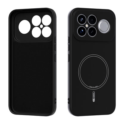 For Redmi K90 Pro Max/Poco F8 Ultra ABEEL Skin-friendly Feel Magsafe Liquid Silicone Phone Case(Black)