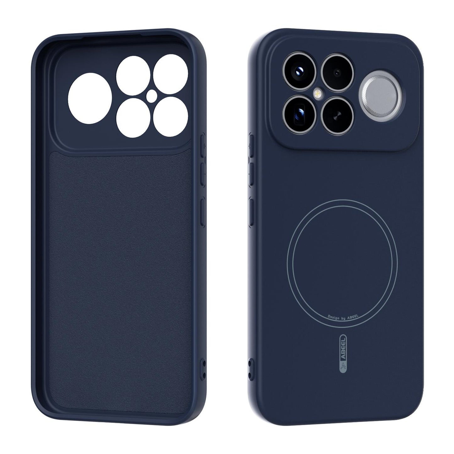 For Redmi K90 Pro Max/Poco F8 Ultra ABEEL Skin-friendly Feel Magsafe Liquid Silicone Phone Case(Blue)