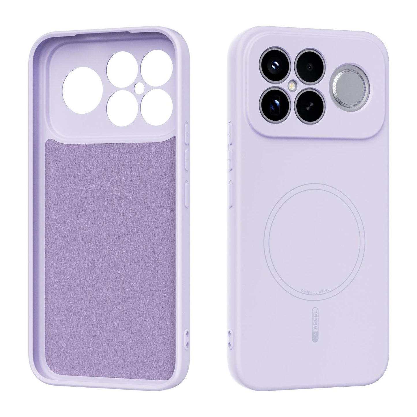 For Redmi K90 Pro Max/Poco F8 Ultra ABEEL Skin-friendly Feel Magsafe Liquid Silicone Phone Case(Lilac Purple)