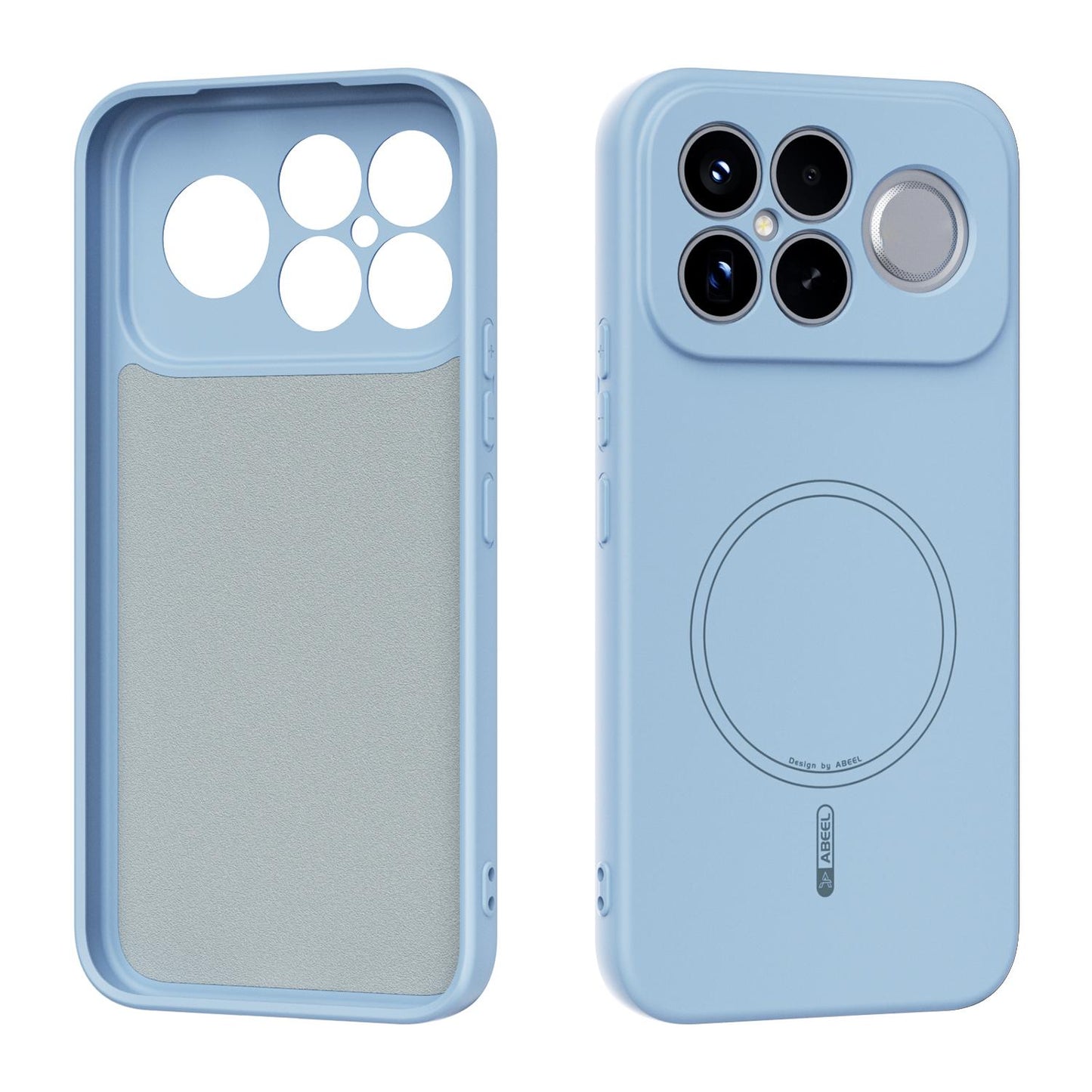 For Redmi K90 Pro Max/Poco F8 Ultra ABEEL Skin-friendly Feel Magsafe Liquid Silicone Phone Case(Sky Blue)