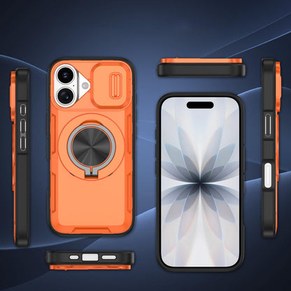 For iPhone 17 Camshield Rotation Holder MagSafe Phone Case - Orange - EDA008813118A