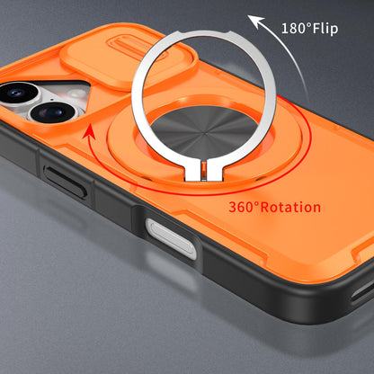 For iPhone 17 Camshield Rotation Holder MagSafe Phone Case - Orange - EDA008813118A