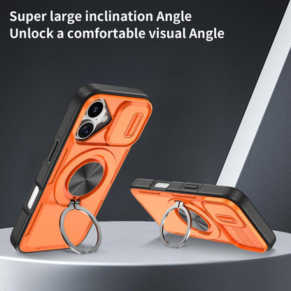 For iPhone 17 Camshield Rotation Holder MagSafe Phone Case - Orange - EDA008813118A